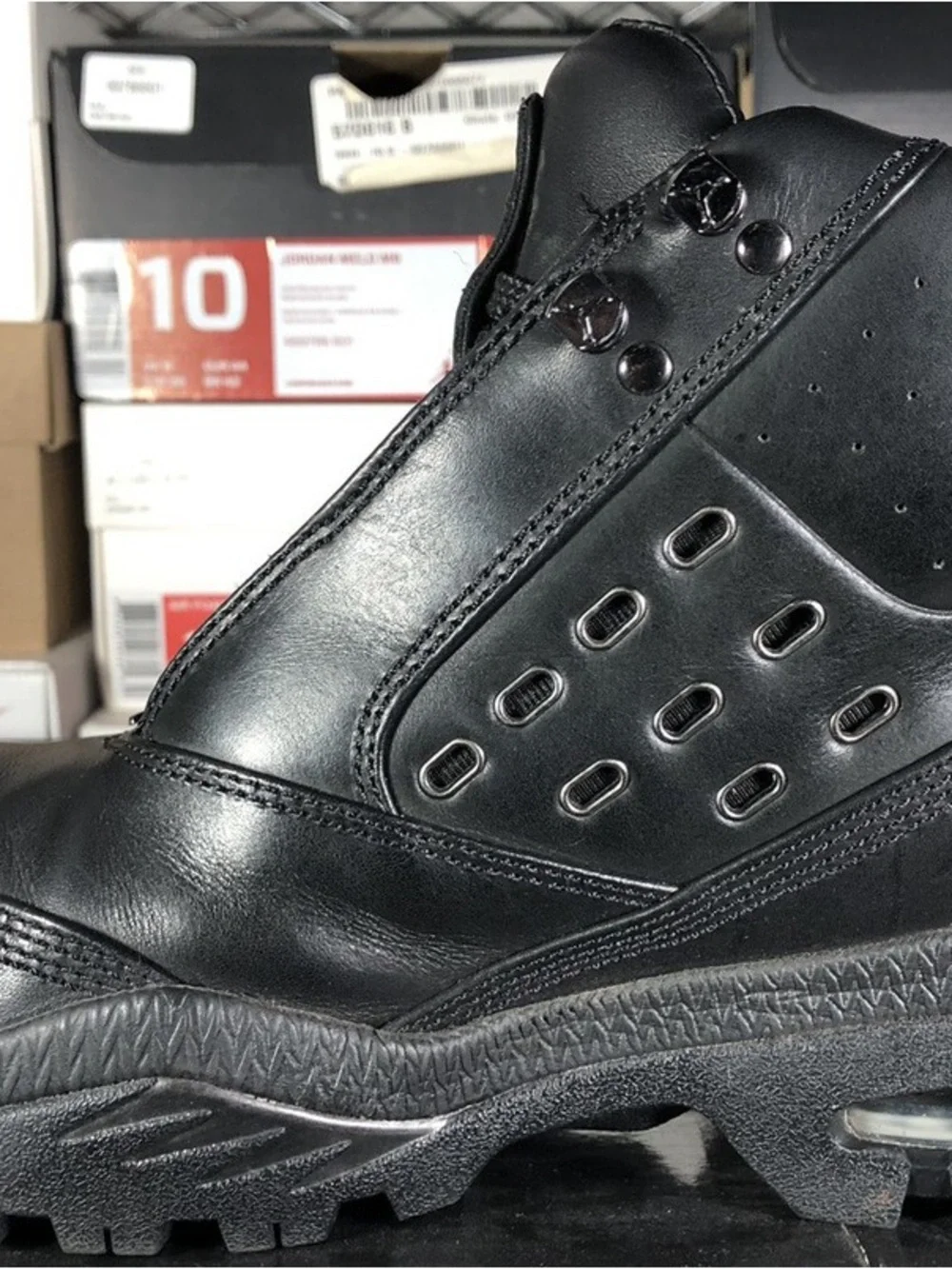 Air Jordan 410 Black High Top Kids Youth Size 3Y